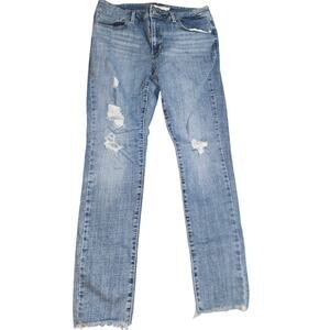 Levi's Skinny Distressed Raw Hem Denim Jeans 711 Size 31